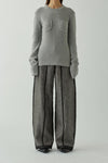 SWAYING/KNIT Crease Cocoon Wide Leg Pants SW22AW3B28 Grey PS51